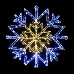 LED Starry Wire Snowflake / Stars 2-Tone Asst