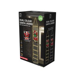 LED Flexi Cable Ladder w/Santa 240cm Dual Colour