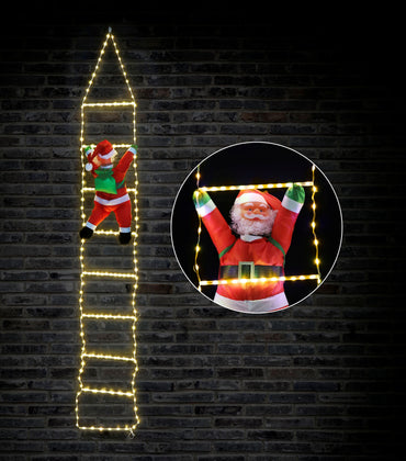 LED Flexi Cable Ladder w/Santa 240cm Dual Colour