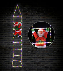 LED Flexi Cable Ladder w/Santa 240cm Dual Colour
