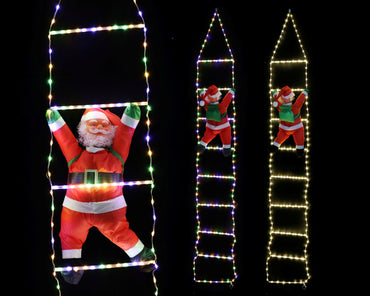 LED Flexi Cable Ladder w/Santa 240cm Dual Colour