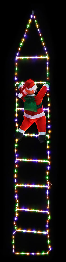 LED Flexi Cable Ladder w/Santa 240cm Dual Colour