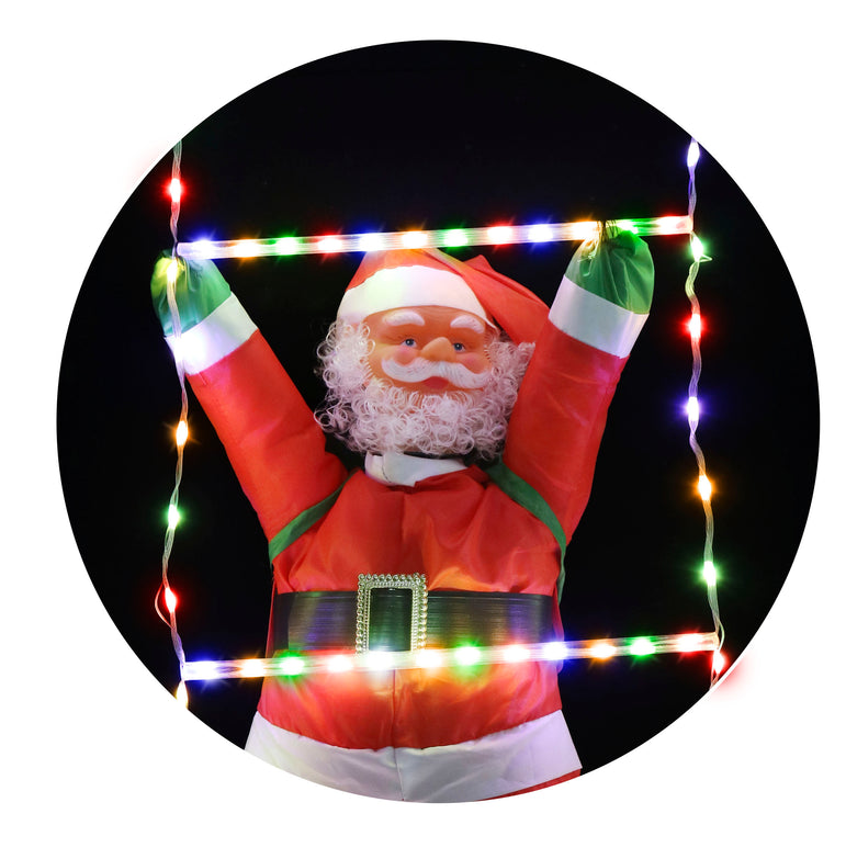 LED Flexi Cable Ladder w/Santa 240cm Dual Colour