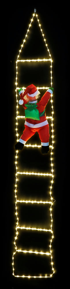 LED Flexi Cable Ladder w/Santa 240cm Dual Colour