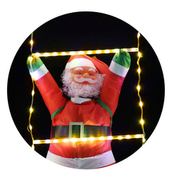 LED Flexi Cable Ladder w/Santa 240cm Dual Colour
