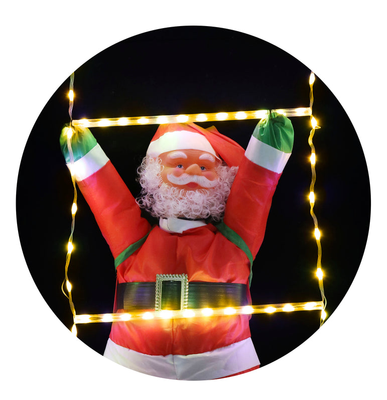 LED Flexi Cable Ladder w/Santa 240cm Dual Colour