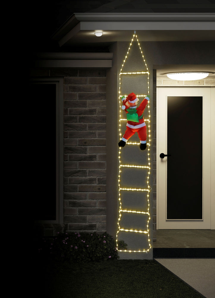 LED Flexi Cable Ladder w/Santa 240cm Dual Colour