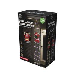 LED Flexi Cable Ladder w/Santa 240cm Dual Colour