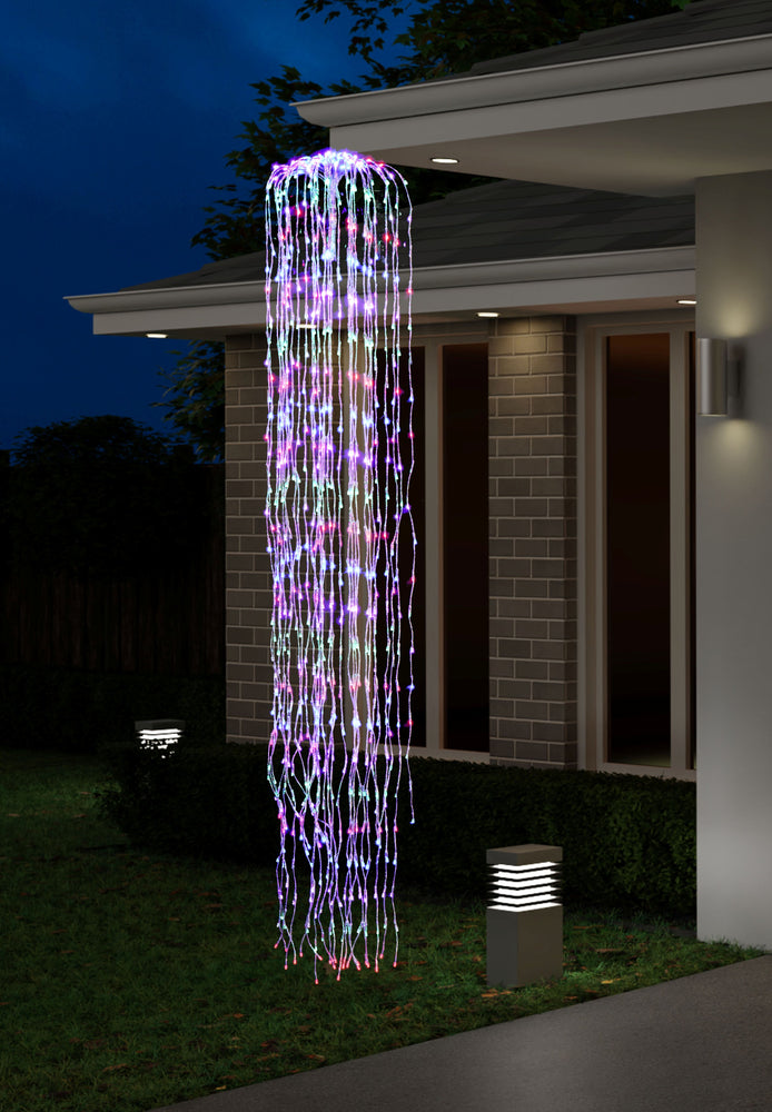 LED Metallic Waterfall Lights 180cm Asst