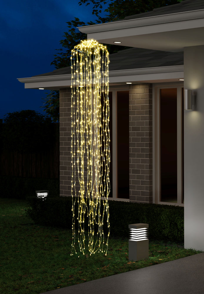 LED Metallic Waterfall Lights 180cm Asst
