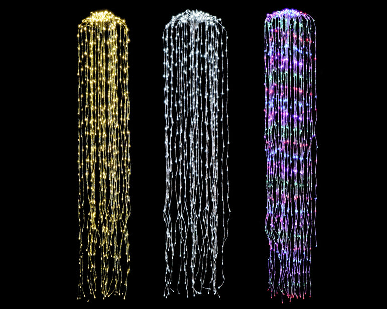 LED Metallic Waterfall Lights 180cm Asst