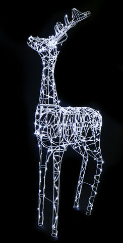 LED Big Daddy Reindeer White 200cm