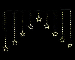 LED Flexi Cable Star Curtain Lights Warm White / Multicolour