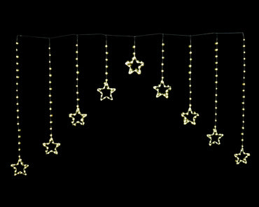 LED Flexi Cable Star Curtain Lights Warm White / Multicolour