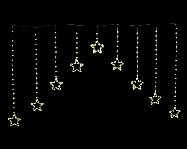 LED Flexi Cable Star Curtain Lights Warm White / Multicolour