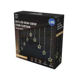 LED Flexi Cable Star Curtain Lights Warm White / Multicolour