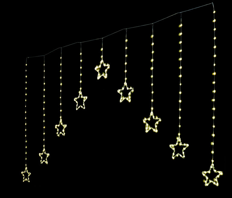 LED Flexi Cable Star Curtain Lights Warm White / Multicolour
