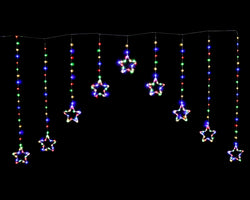 LED Flexi Cable Star Curtain Lights Warm White / Multicolour