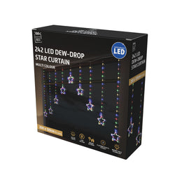 LED Flexi Cable Star Curtain Lights Warm White / Multicolour