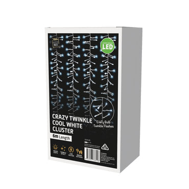 LED Cluster Crazy 100% Twinkle 6M Chain or 360m Curtain