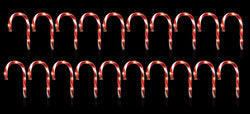 Solar Mini Candy Cane Path Lights 20pk