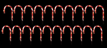 Solar Mini Candy Cane Path Lights 20pk