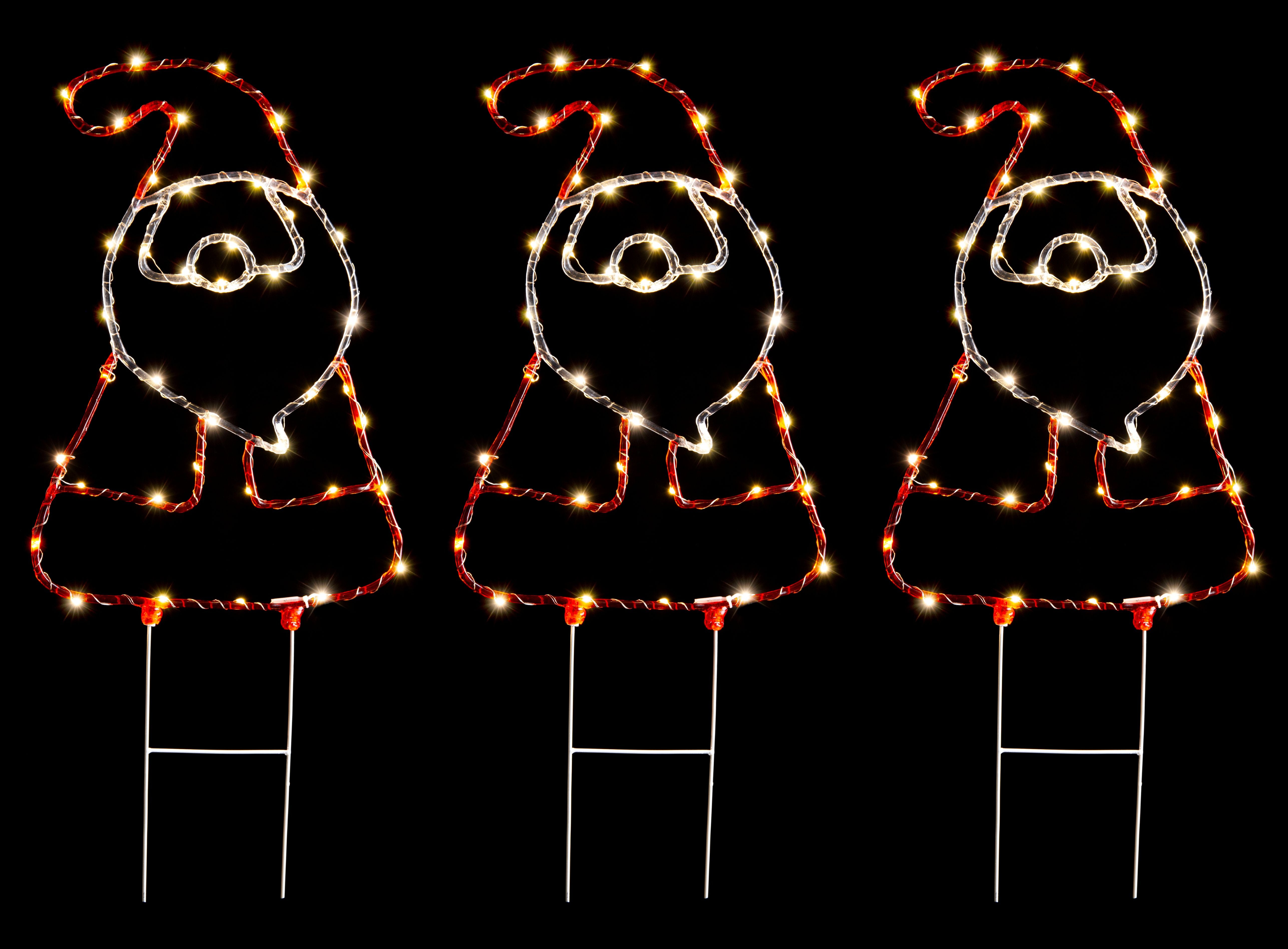 Solar Crystal Tree/Santa Path Stakes 3pk
