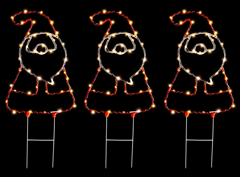 Solar Crystal Tree/Santa Path Stakes 3pk