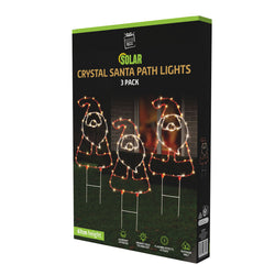 Solar Crystal Tree/Santa Path Stakes 3pk
