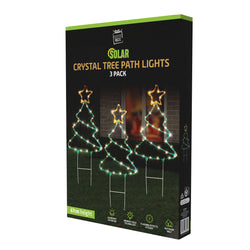 Solar Crystal Tree/Santa Path Stakes 3pk