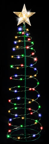 Solar Spiral Tree Stake Light 95cm Asst