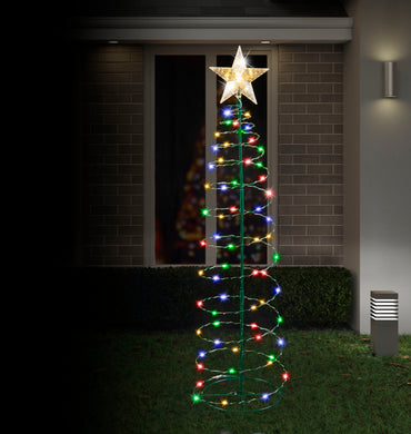 Solar Spiral Tree Stake Light 95cm Asst