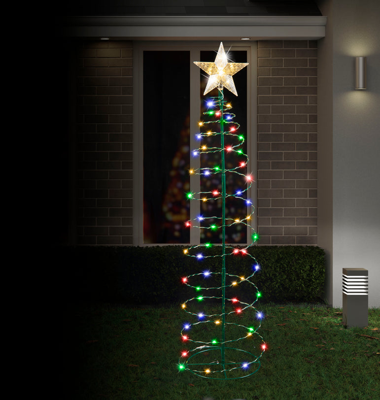 Solar Spiral Tree Stake Light 95cm Asst