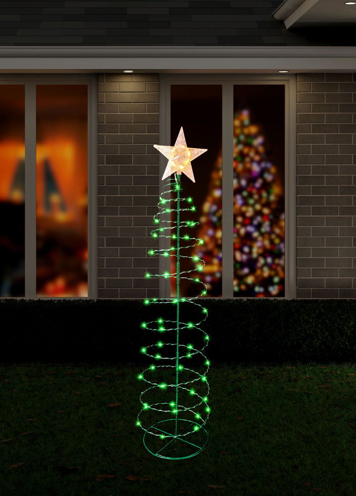 Solar Spiral Tree Stake Light 95cm Asst