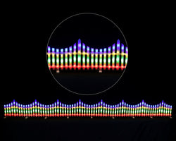 LED Picket Fence 8pk Multi Colour