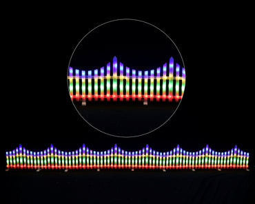 LED Picket Fence 8pk Multi Colour