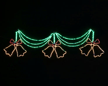 LED R/Light Drape Triple Warm Bells Twinkle