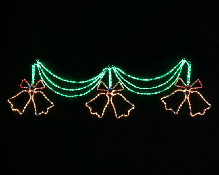 LED R/Light Drape Triple Warm Bells Twinkle