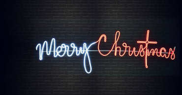 LED Neonflex Cursive Merry Christmas Asst