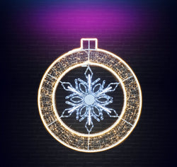 LED Neonflex Bauble Melting Snowflake WW-W / R-W