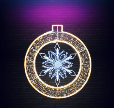 LED Neonflex Bauble Melting Snowflake WW-W / R-W