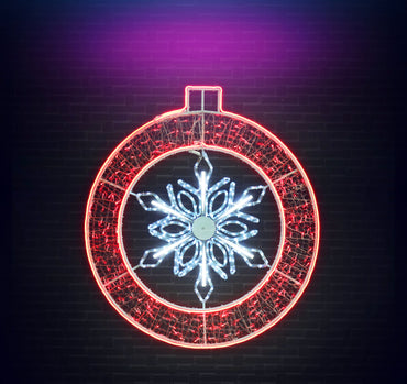 LED Neonflex Bauble Melting Snowflake WW-W / R-W