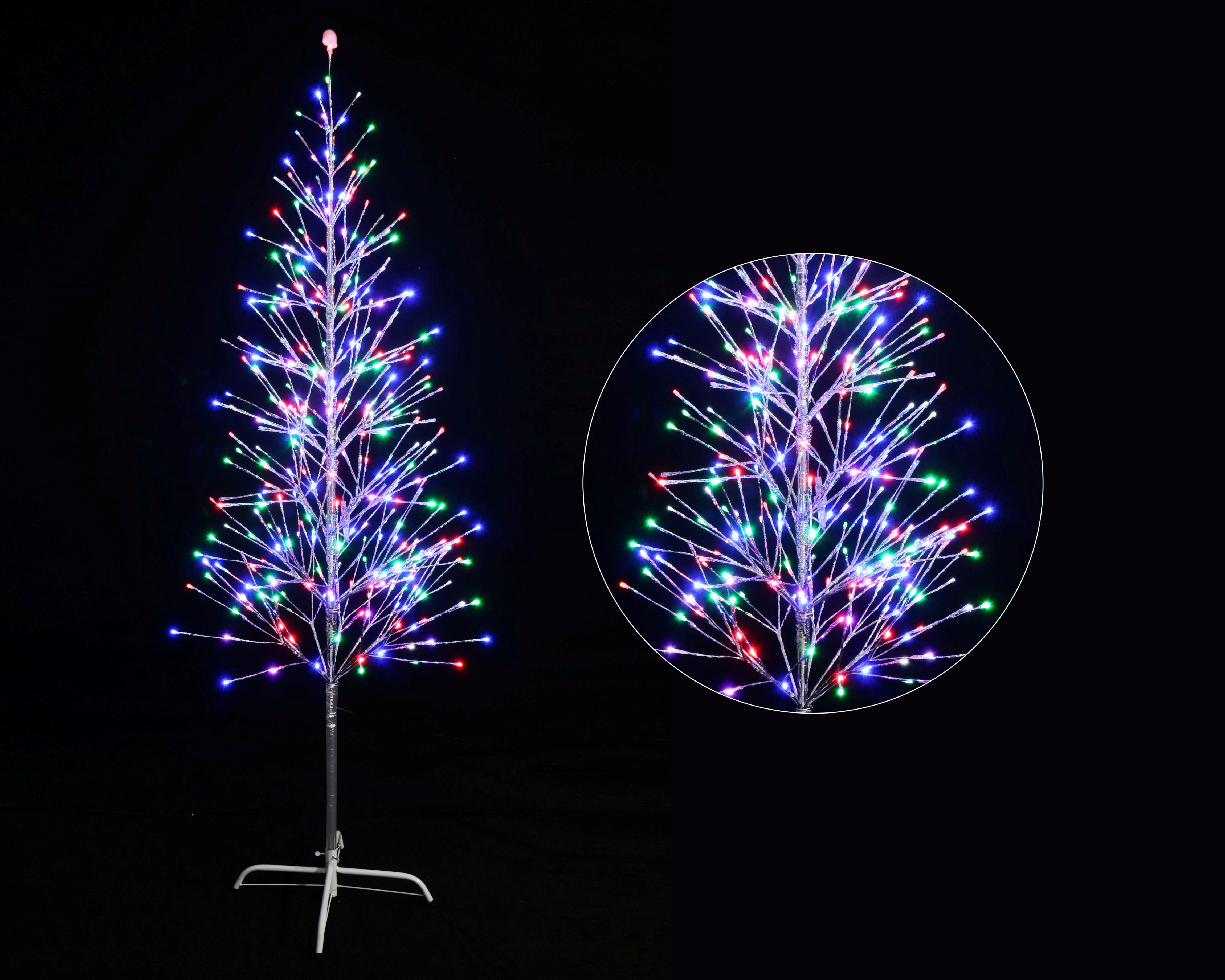 LED Metallic Starburst Tree 180cm Twinkle Multi