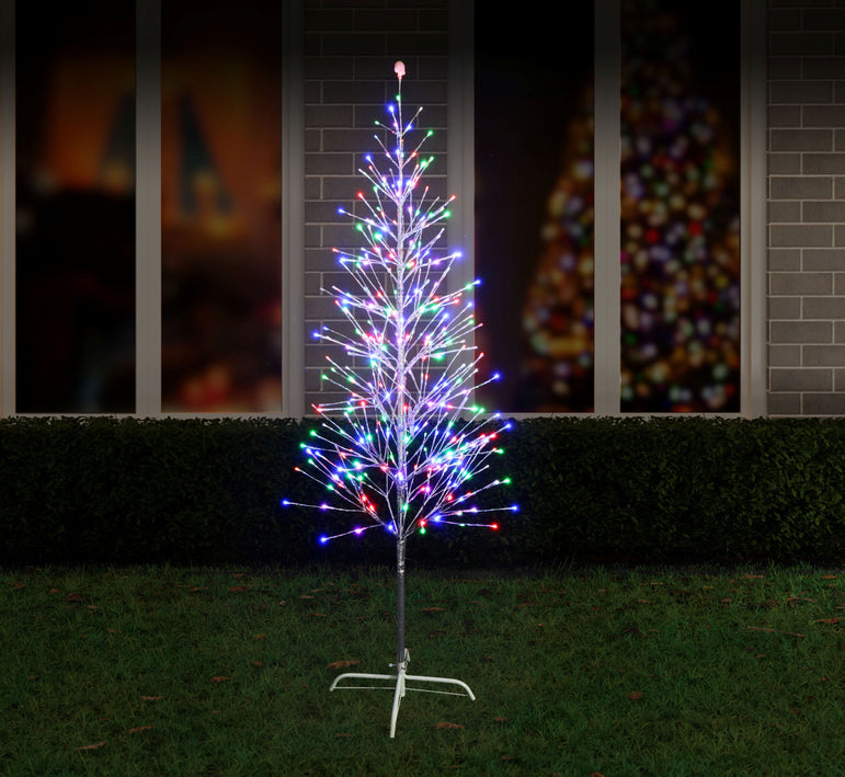 LED Metallic Starburst Tree 180cm Twinkle Multi