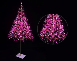 LED Sparkle Tree 135cm Twinkle Silver Multi / Gold - Pink