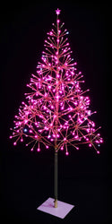 LED Sparkle Tree 135cm Twinkle Silver Multi / Gold - Pink