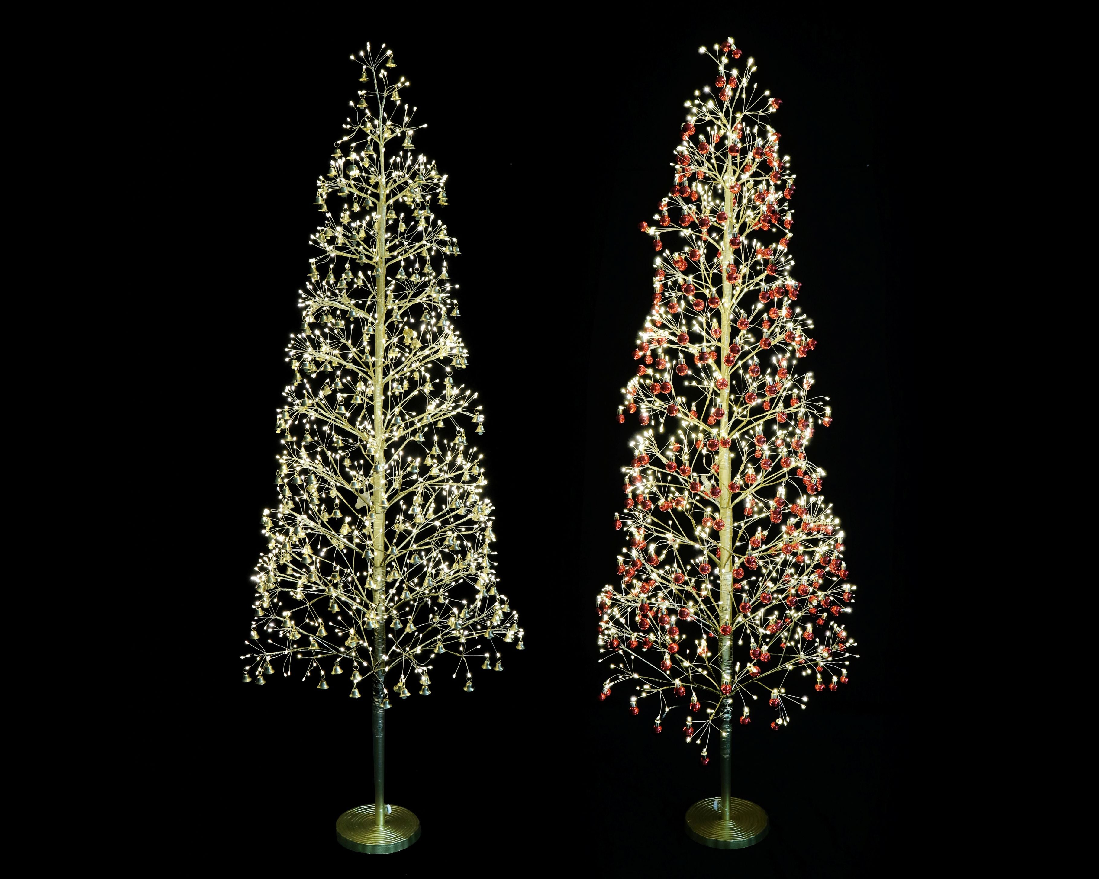 LED Starry Baubles/Bells Tree 150cm Asst