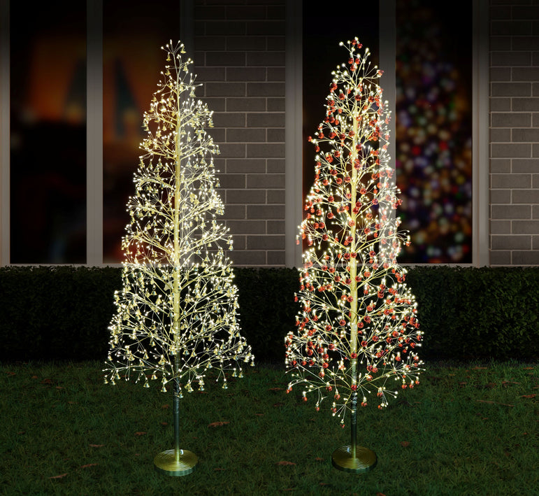 LED Starry Baubles/Bells Tree 150cm Asst