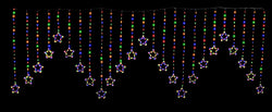 LED Star Curtain 25 Strand Multi Colour 360cm