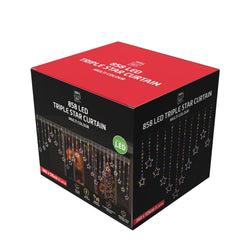 LED Star Curtain 25 Strand Multi Colour 360cm